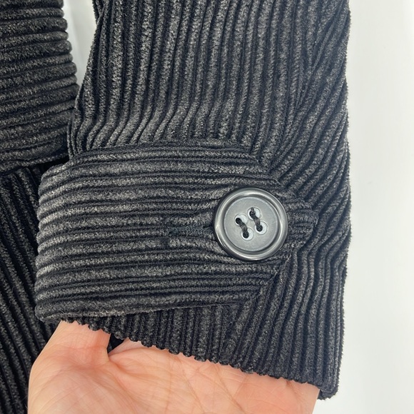 Vintage Y2K 90s Phoebe Buffay Corduroy Jacket Coat Artsy Grunge Goblin Black - Picture 6 of 7